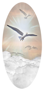 Journey Home Clouds Birds Bronze